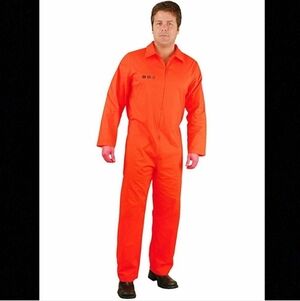 NWT Men’s Large L Halloween Costume Department of Corrections Cosplay Jumpsuit